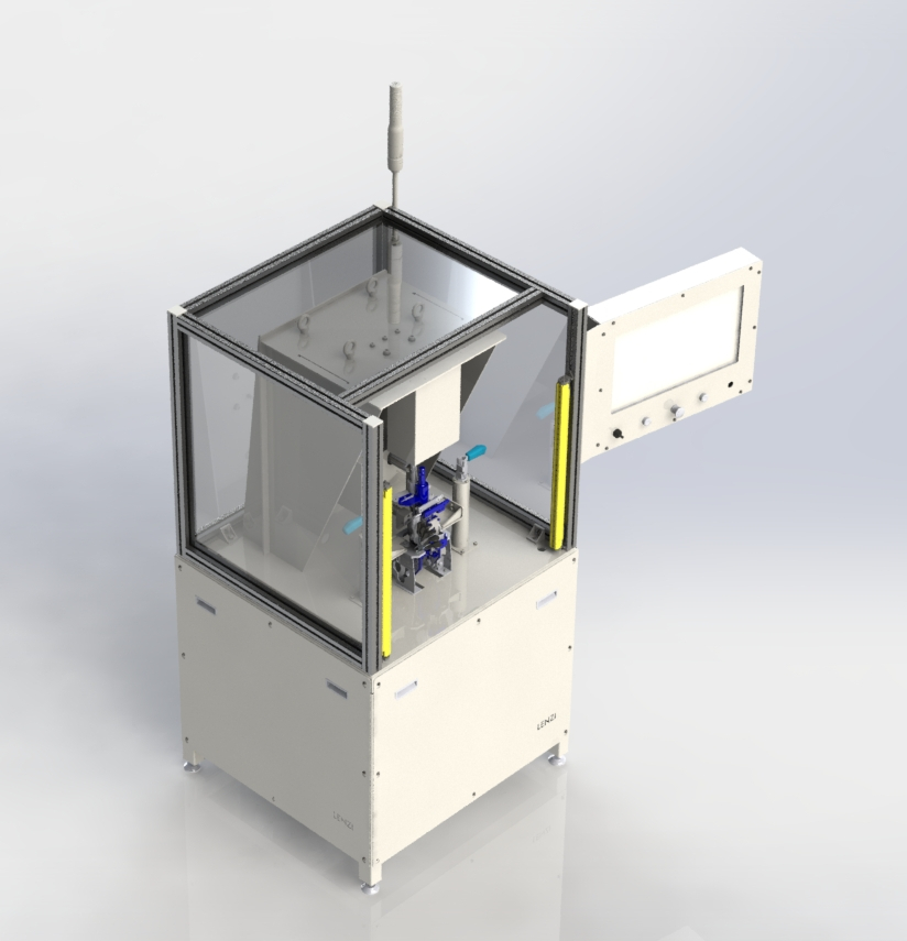 Máquina para homologação de teste normativo de resistência a forças em dois eixos